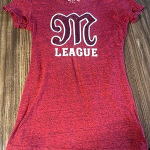 Miss Me M League Red Short Sleeve Tee